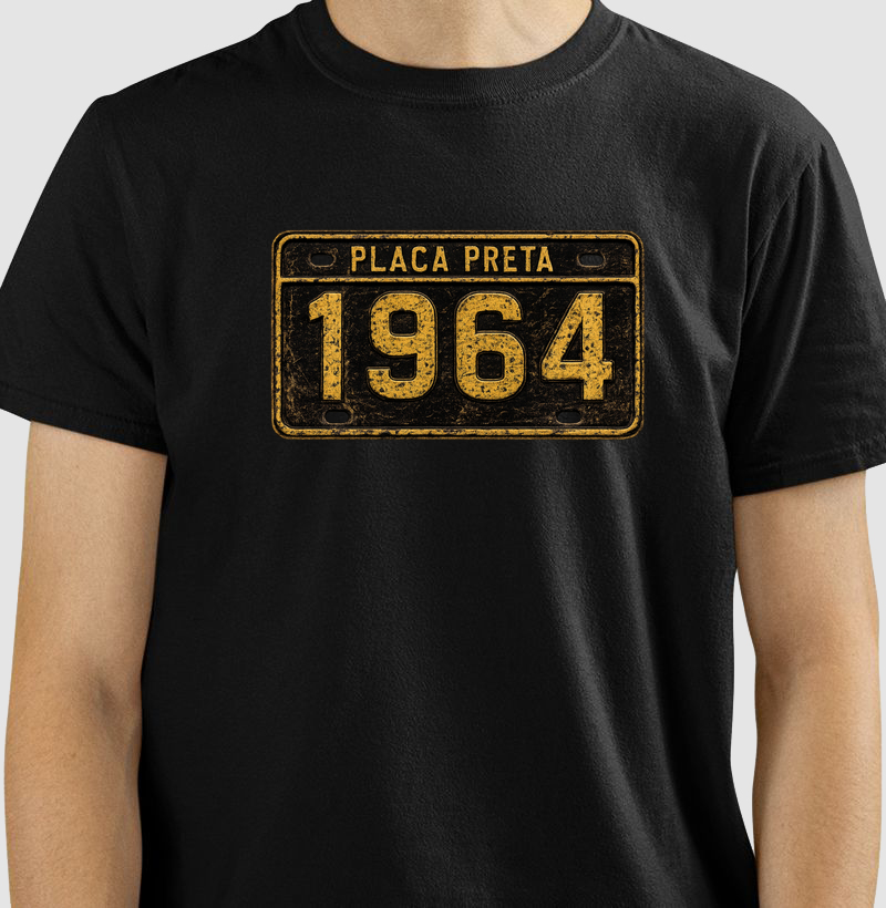 Camiseta Placa Preta 1964