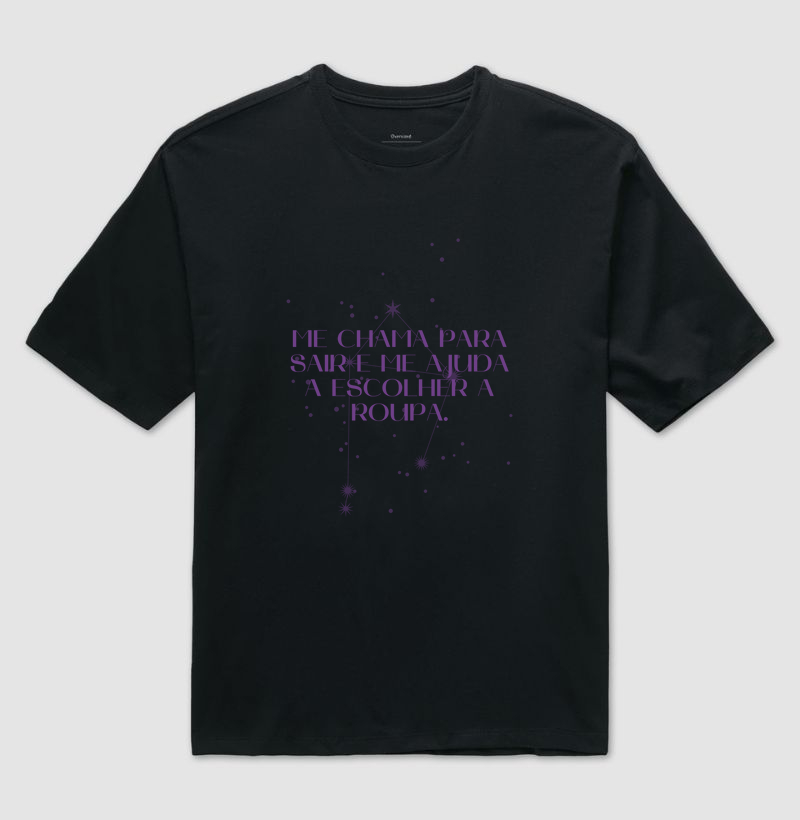 Camiseta Oversized Libra Constellation