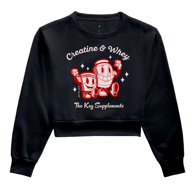 Cropped moletom Creatine e Whey 