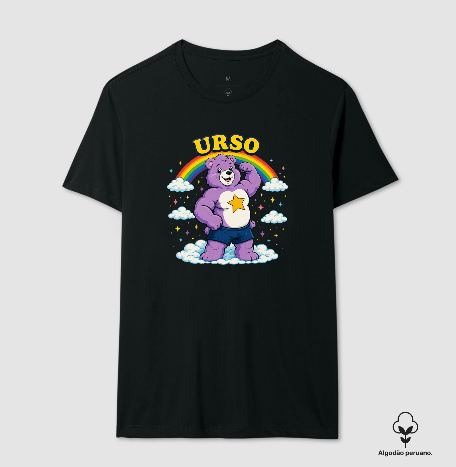 URSO ROXO - Camiseta Algodão Peruano