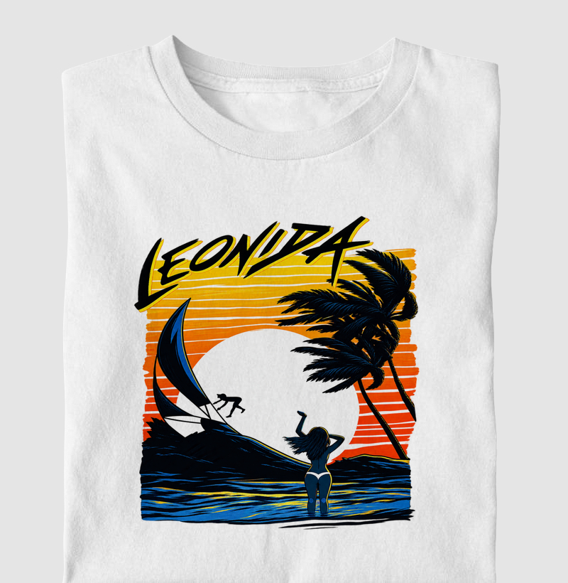 Camiseta Jason (GTA 6) retrô "Sunset Beach" de Leonida