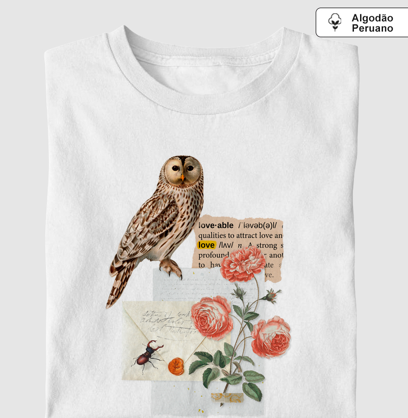 Colagens - Amor de Coruja Algodão Peruano
