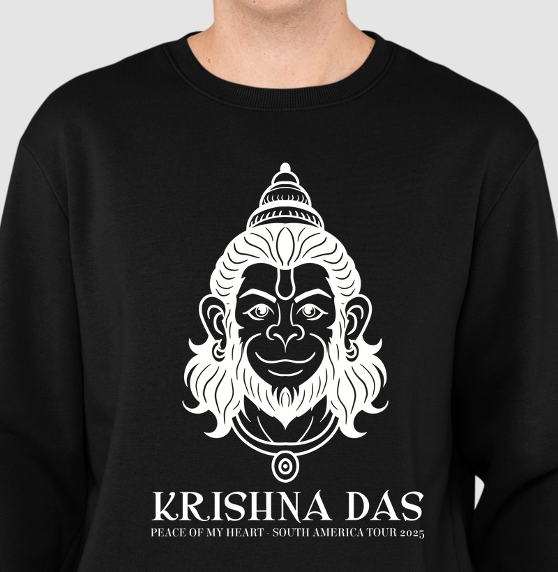 Hanuman Head - Suéter Moletom - Estampa Branca