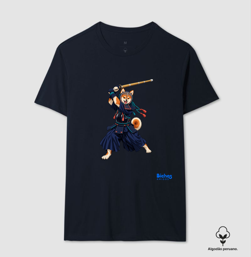 Shiba Inu kendo - Camiseta Algodão Peruano