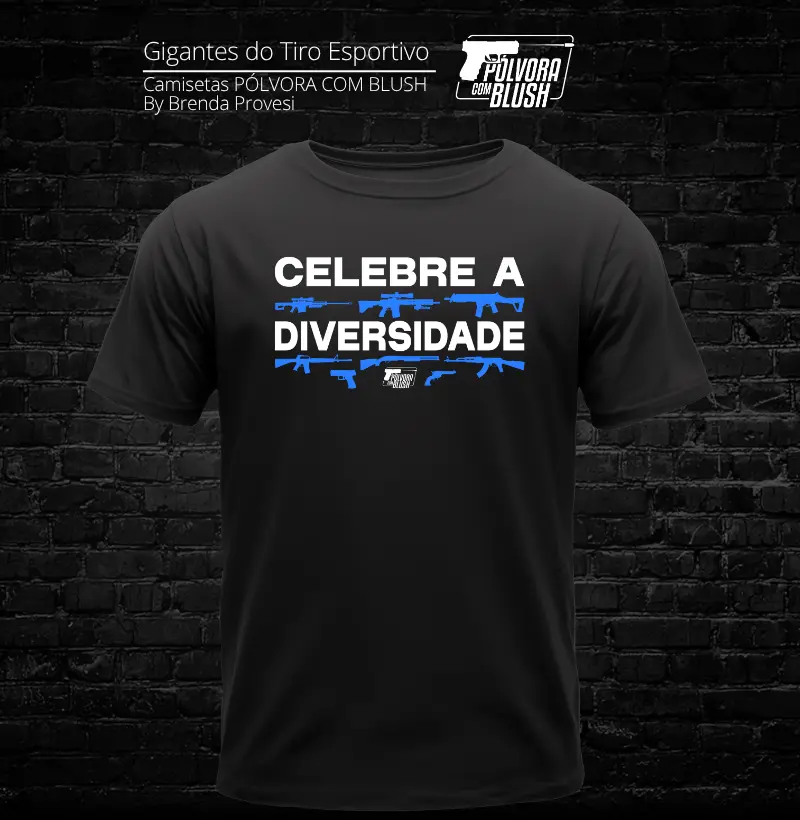 Celebre a Diversidade Pólvora com Blush - Camiseta
