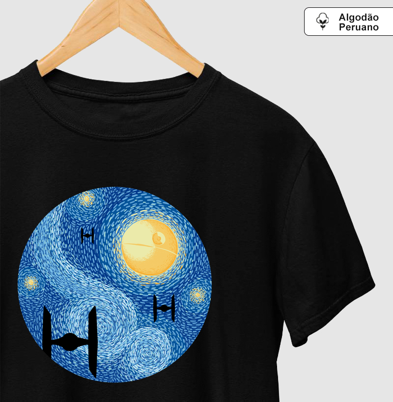 Camiseta Algodão Peruano Noite Estrelada