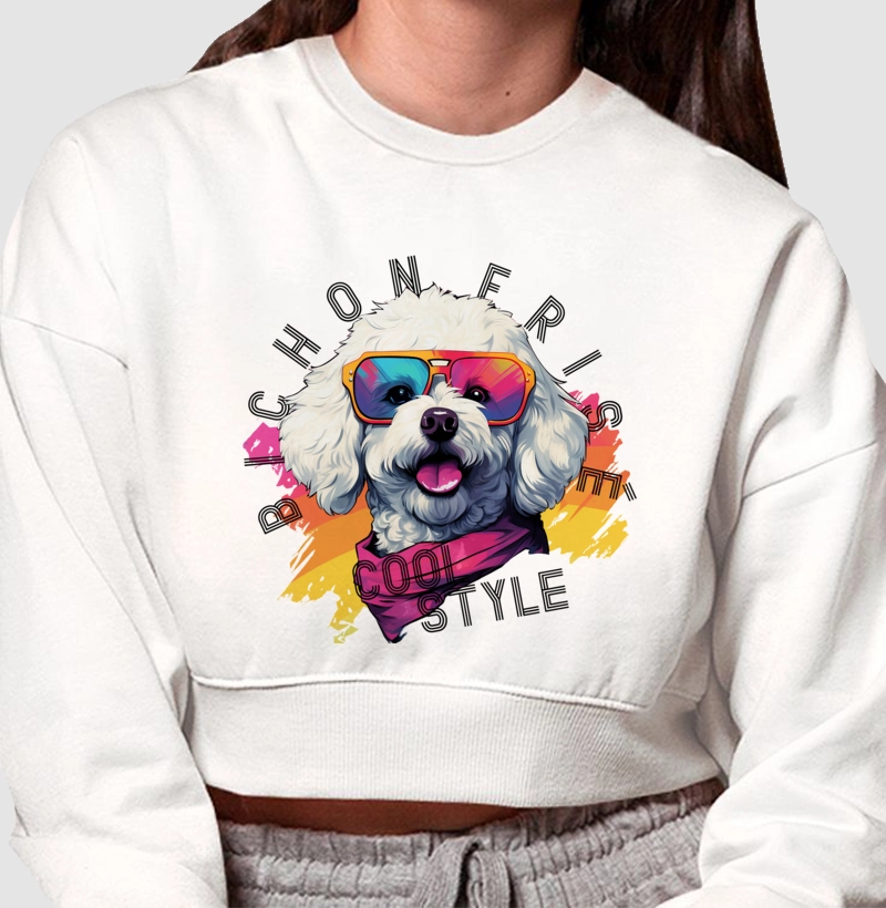 Moletom Cropped Bichon Frise 03