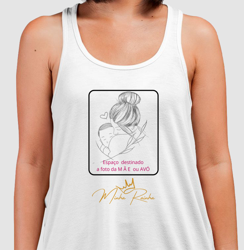 Camiseta Regata Personalizada Homenagem à Mães e/ou Avós