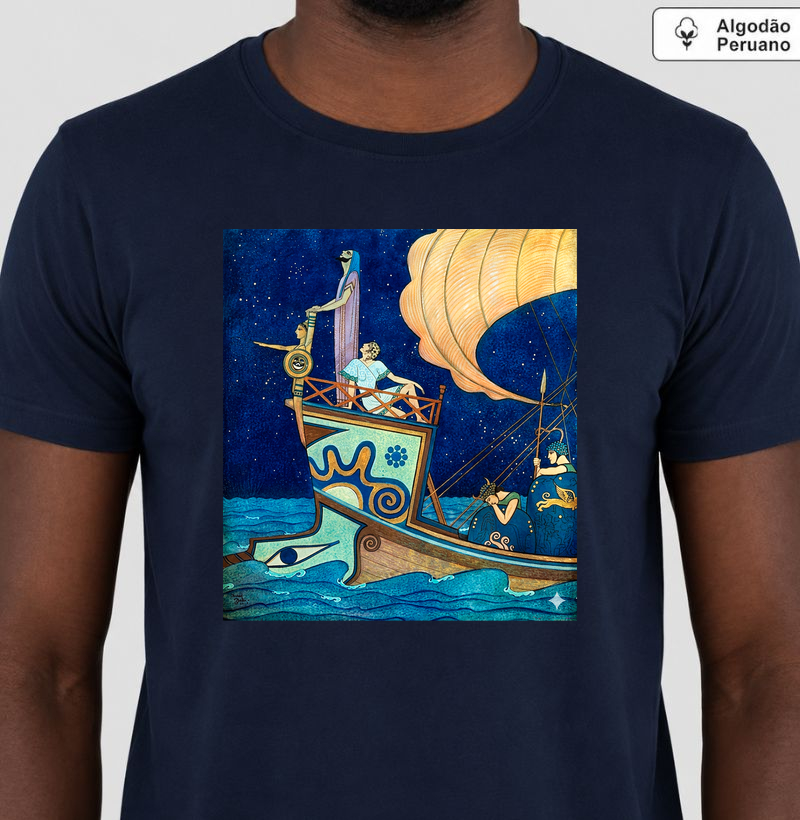  Camiseta Edmund Dulac Argonautas Mitologia Grega Jasão Navio Algodão Peruano Tanguis