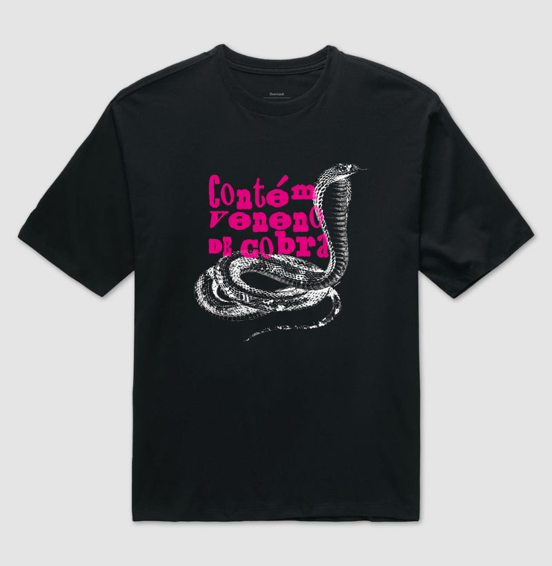 Camiseta Contém Veneno de Cobra