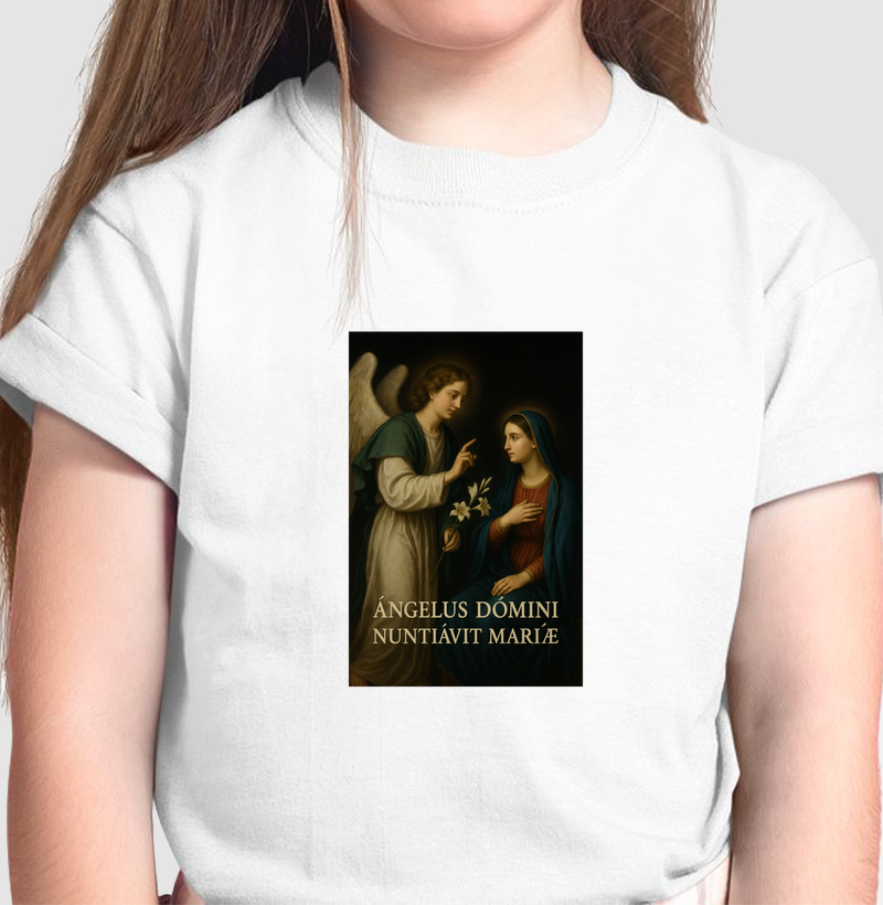Camiseta Infantil Angélus Dómini nuntiávit Maríae