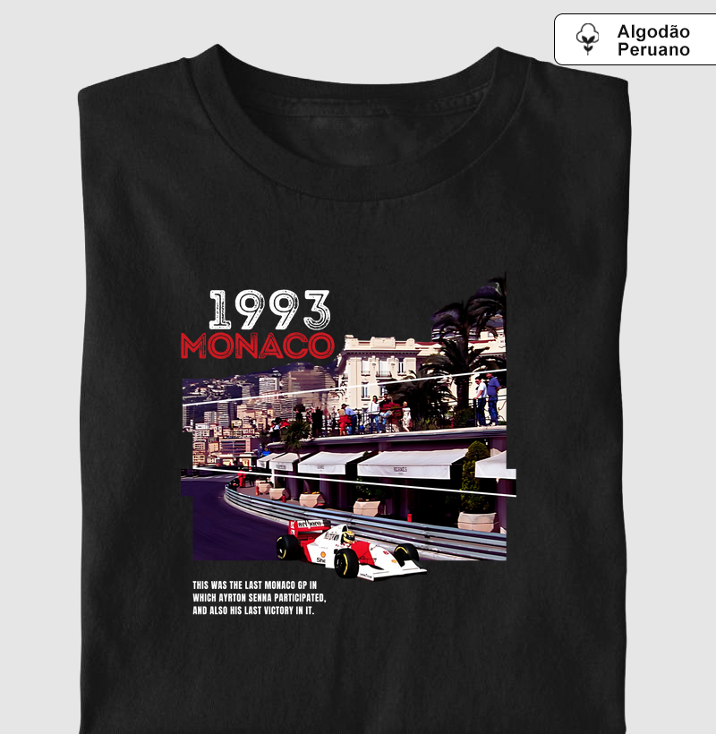 Camiseta Mônaco 1993 - Algodão Peruano