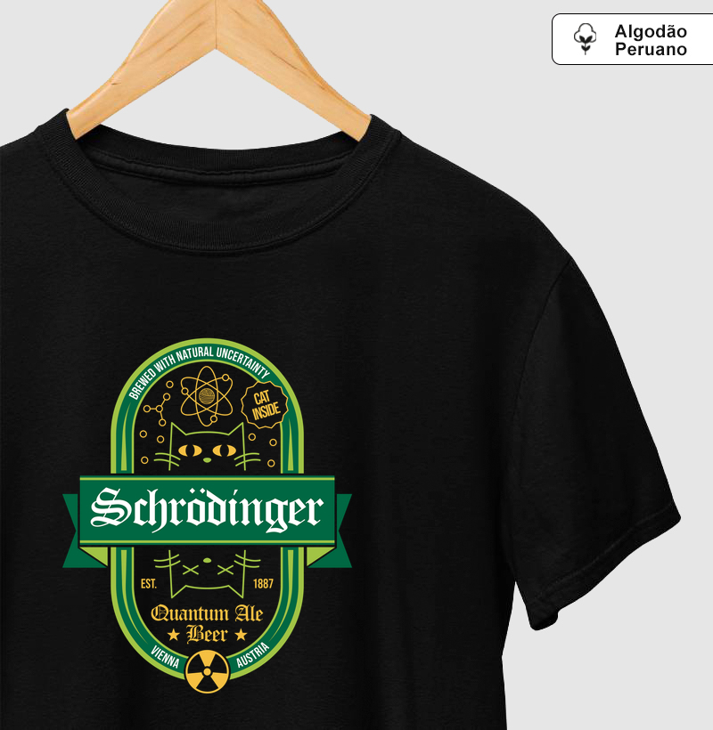 Camiseta Algodão Peruano Schrodinger Quantum Ale Beer