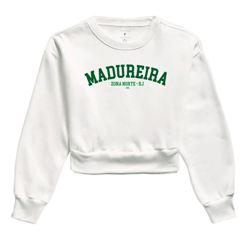 Madureira - Verde e Branco - Cropped Moletom