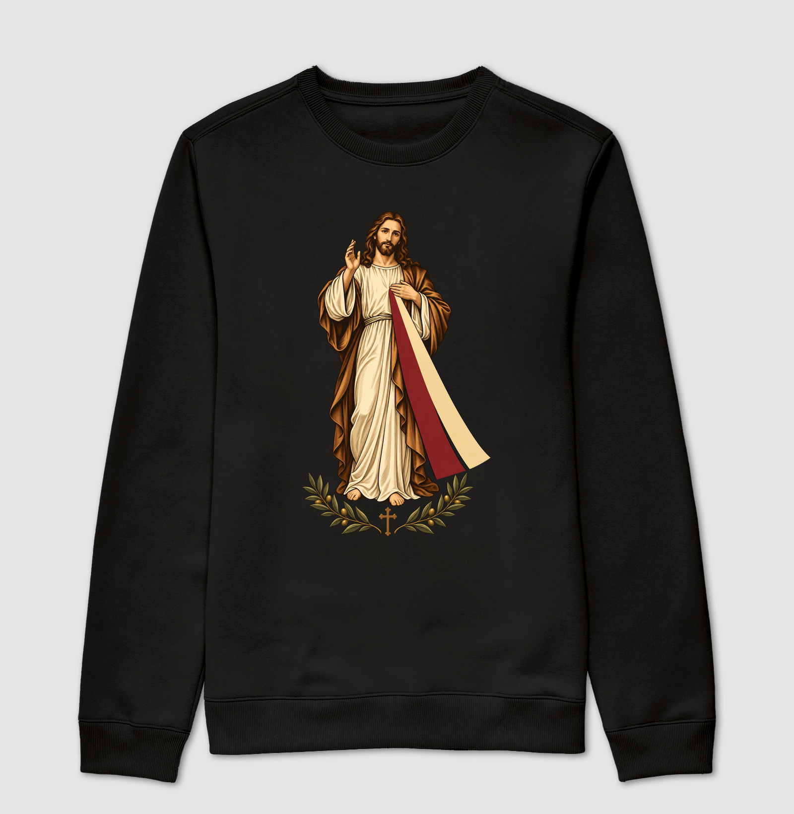  Jesus Misericordioso - Cristo Vivo - Suéter Moletom