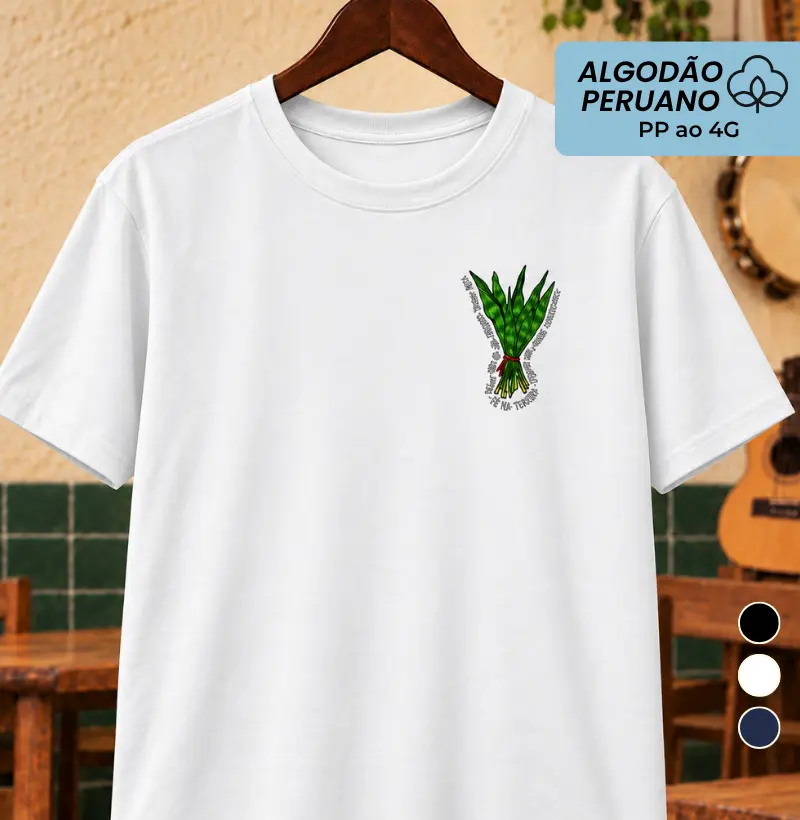 Esoada de São Jorge Bolso - Camiseta Algodão Peruano