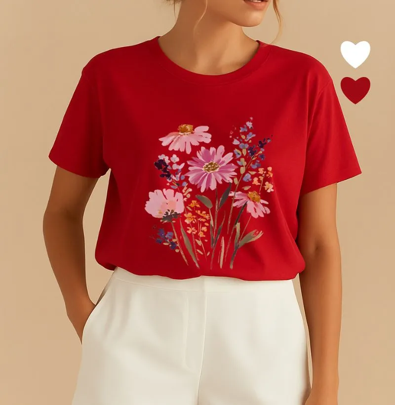 camiseta flores summer II