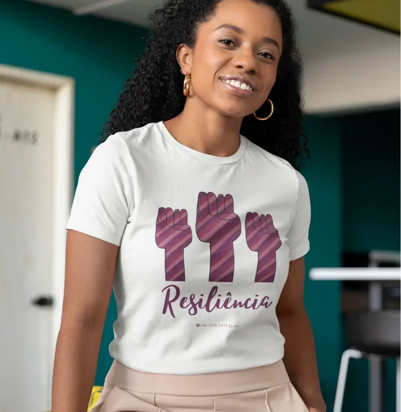 Camiseta Adulto Resiliência Pink by Johannes Cruzué