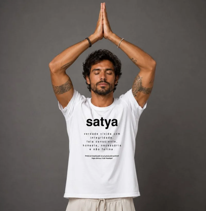 Camiseta Satya - Yoga Sūtras de Patañjali