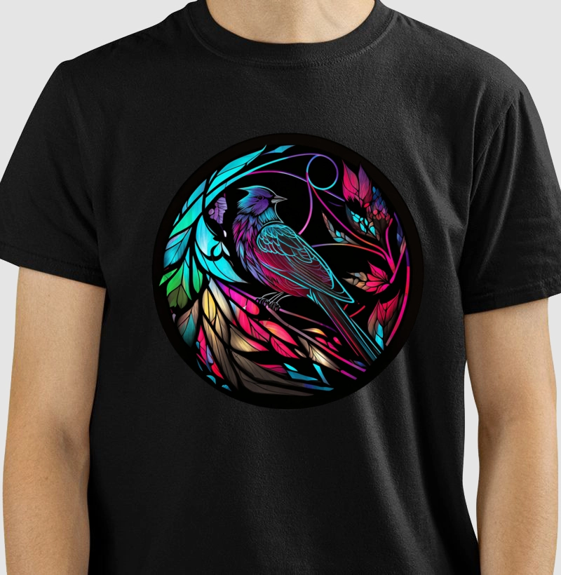 Bird Stained Glass Style
