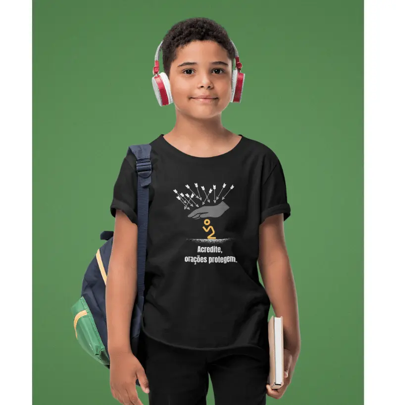 Infantil Acredite Orações protegem 