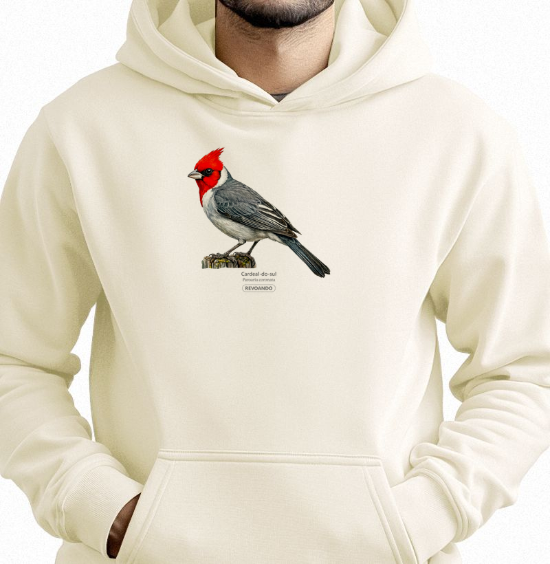 Traços Alados - Cardeal-do-sul - Moletom Hoodie