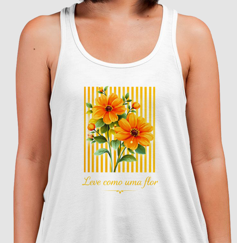 Camiseta Leve como uma flor  - Regata