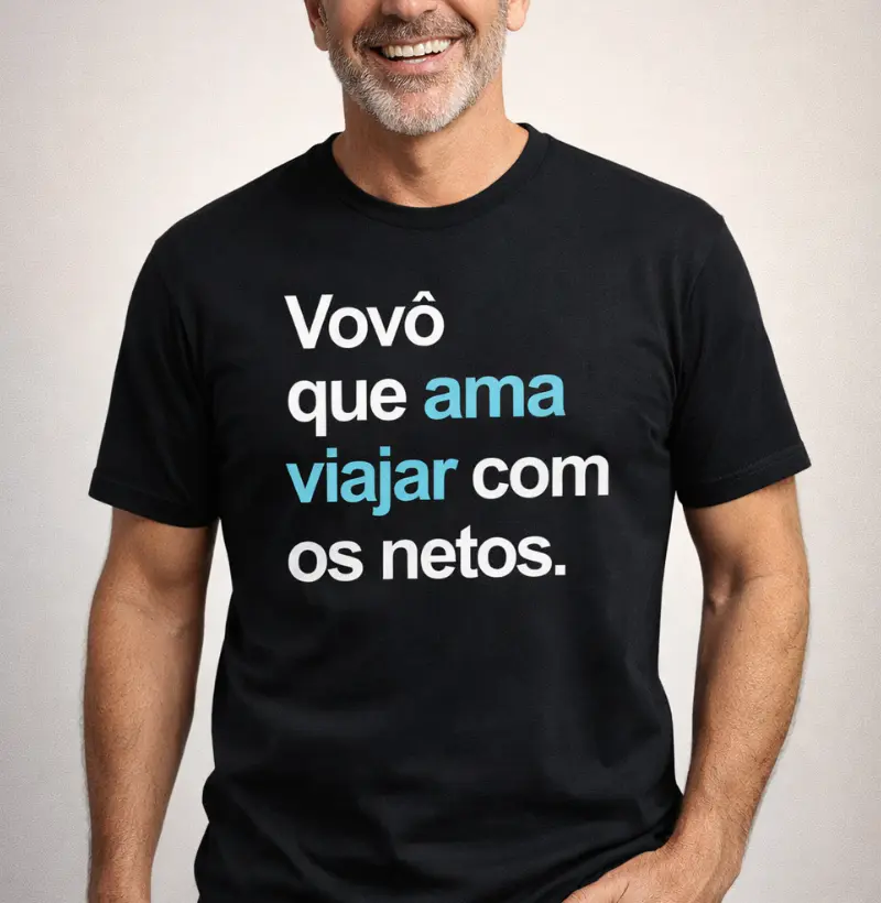 Vovô que ama viajar com os netos