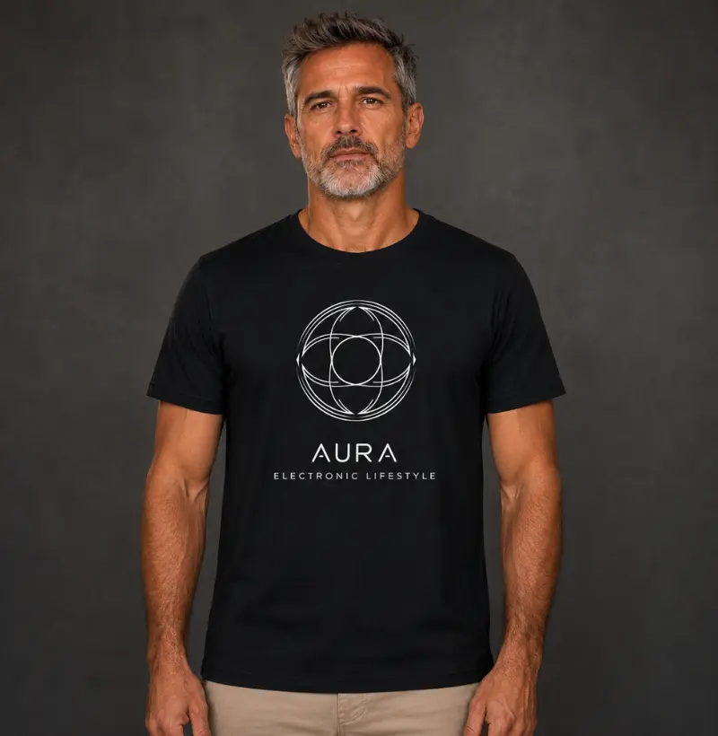 Camiseta AURA Core — Estampa Branca