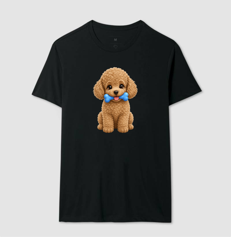 Poodle Marrom - Desenho Infantil - Camiseta