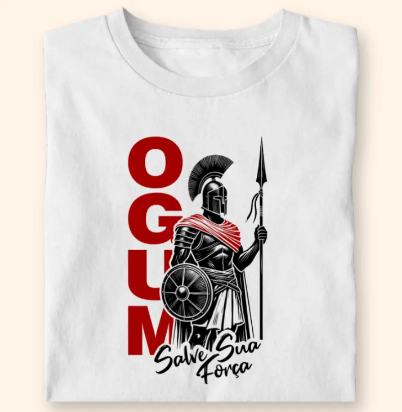 Camiseta Umbanda Ogum Salve sua Força