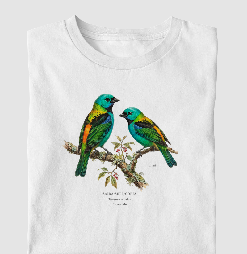 Naturalistas - Saíra-sete-cores - Infantil - Camiseta Infantil