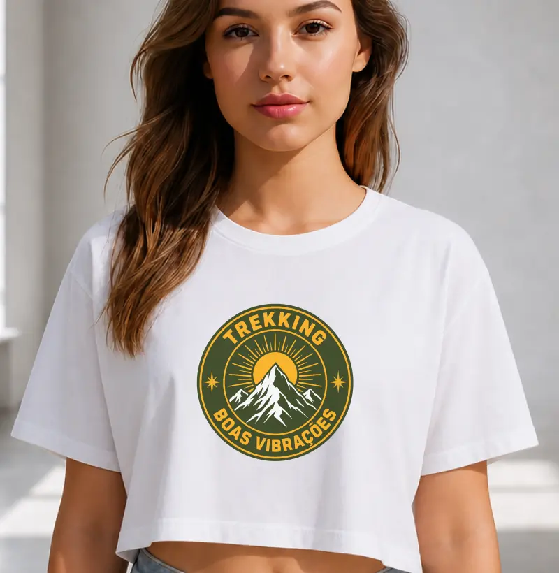 Camiseta Cropped Alma Outdoor | Trekking & Good Vibe