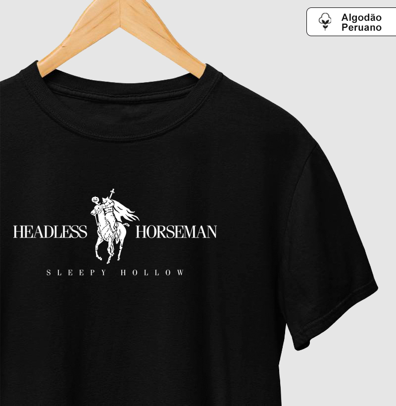 Camiseta Algodão Peruano Cavaleiro Sem Cabeça - Camiseta Algodão Peruano