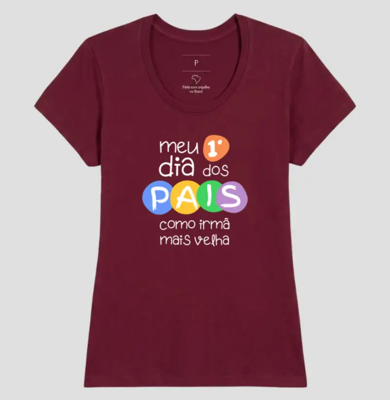 Meu primeiro Dia dos Pais como irmã mais velha (camiseta)