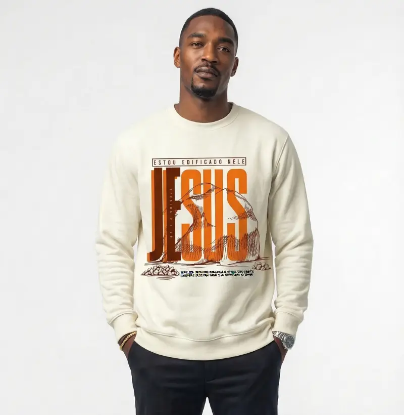 Jesus: A Base de Tudo ✝️🔥 | Estampa de Fé e Propósito