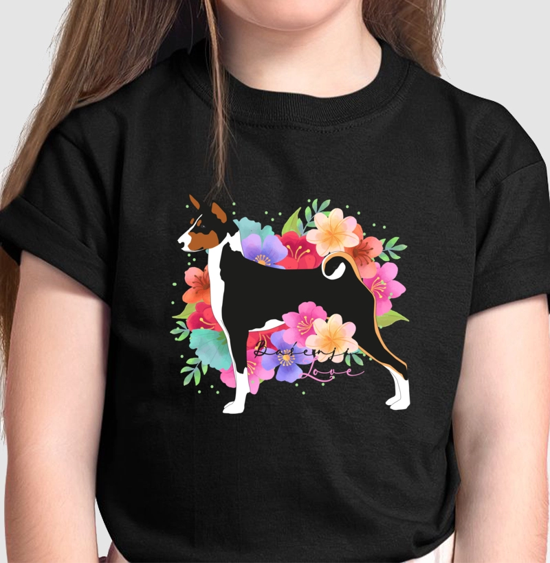 Basenji Floral Love