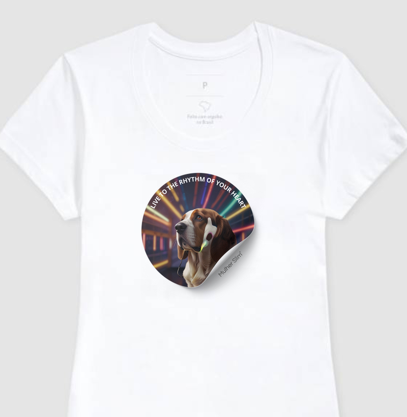 Camiseta Feminina Mulher Slim Pet Music (BR)