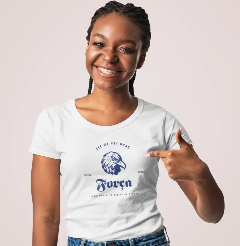 Camiseta Cristã Feminina Estampa de Águia | Milagree