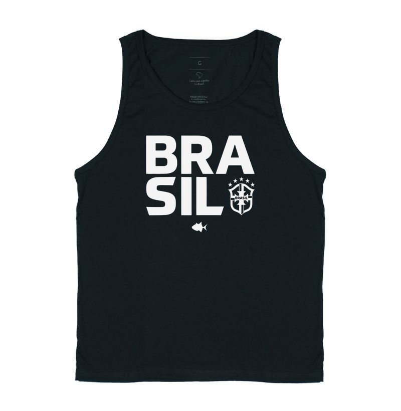 Brasil Nome e Escudo - Regata - #28689