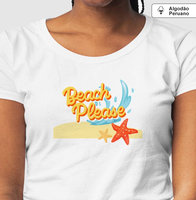 Camiseta Algodão Peruano Areia