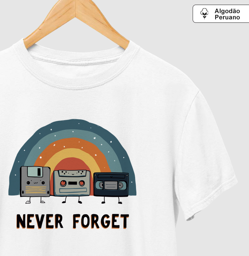 Camiseta Algodão Peruano Never Forget - Camiseta Algodão Peruano