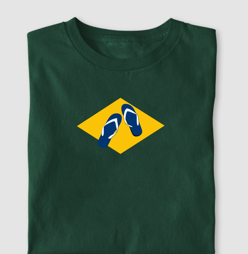 bandeira brasil + chinelos