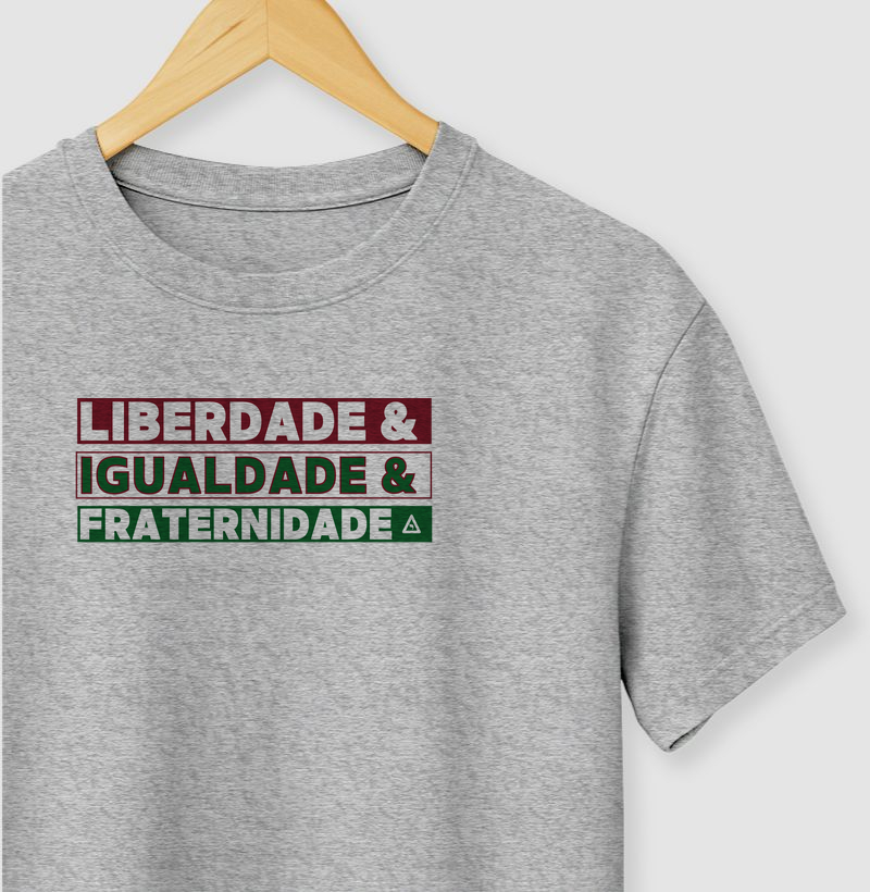 Camiseta Liberdade, Igualdade, Fraternidade Tricolor - Mr. GADU