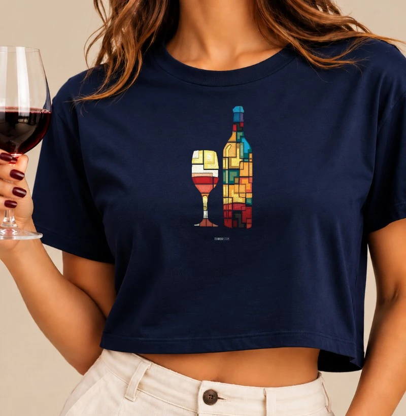 Camiseta A Arte do Vinho - Cropped