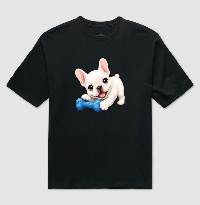 Bulldog (Buldogue) Francês - Desenho Animado - Camiseta Oversized