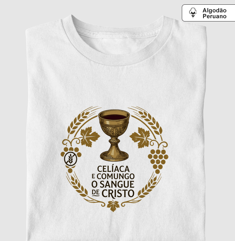 Celíaca e Comungo o Sangue de Cristo - Algodão Peruano