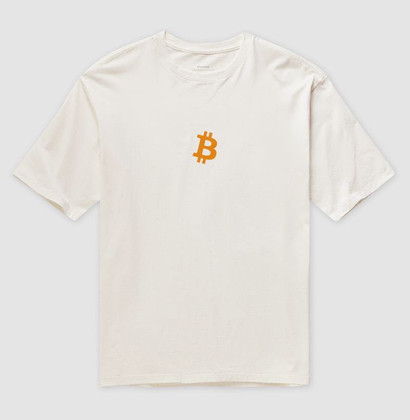 Camiseta Oversized Logo Bitcoin