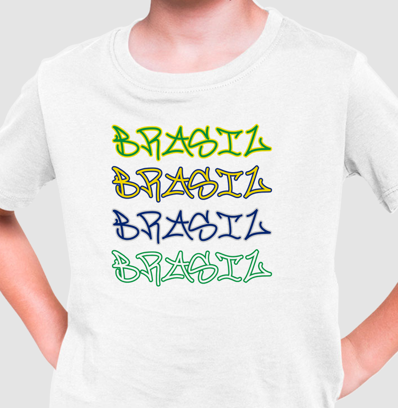 Camiseta Infantil Brasil em Massa