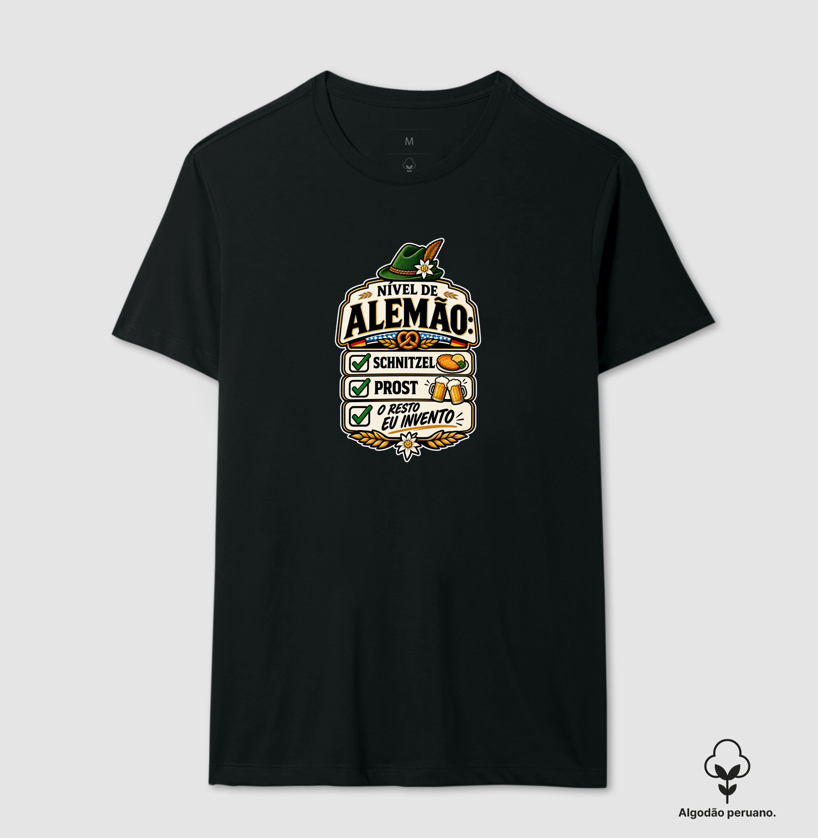 Nível de Alemão - Camiseta Algodão Peruano